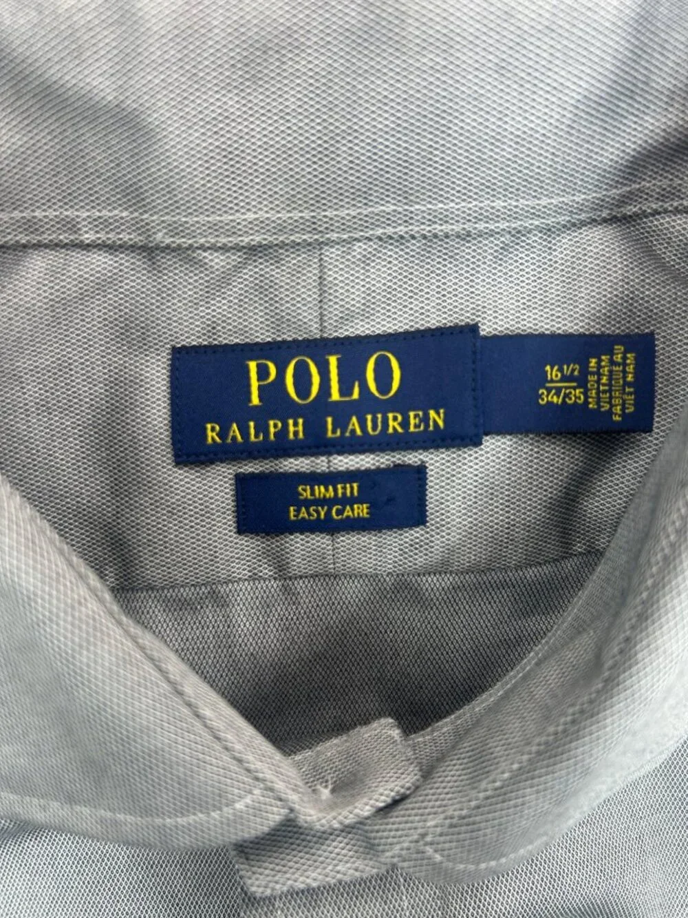Polo Ralph Lauren Mens Slim Fit Gray Dress Shirt 16.5 Medium